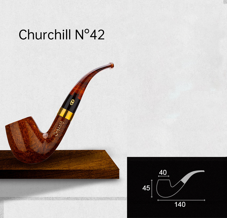 Tẩu hút xì gà gỗ thạch nam Chacom Churchill LBS680 12
