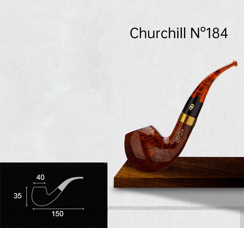 Tẩu hút xì gà gỗ thạch nam Chacom Churchill LBS680 13