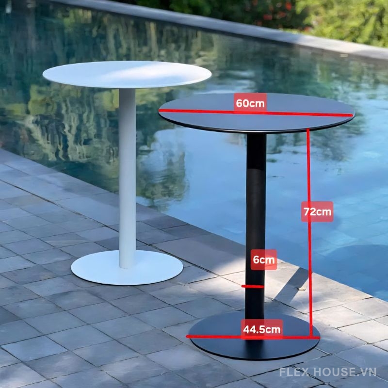 Bàn tròn kim loại phòng tiếp khách Minimalist ST1545M