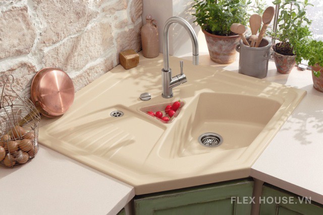 Bếp nhỏ nên sử dụng bồn rửa bát loại nào? 4 Bồn rửa bát lục giác