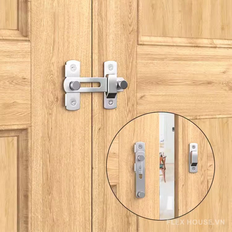 Chốt khóa cửa lùa barndoor kiểu Mỹ bằng inox JS8767