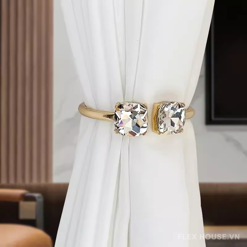 Đai buộc rèm bằng hợp kim hình nhẫn kim cương FSH7035 5