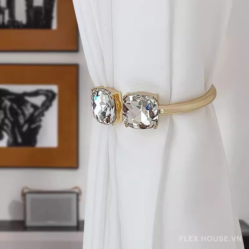 Đai buộc rèm bằng hợp kim hình nhẫn kim cương FSH7035 9