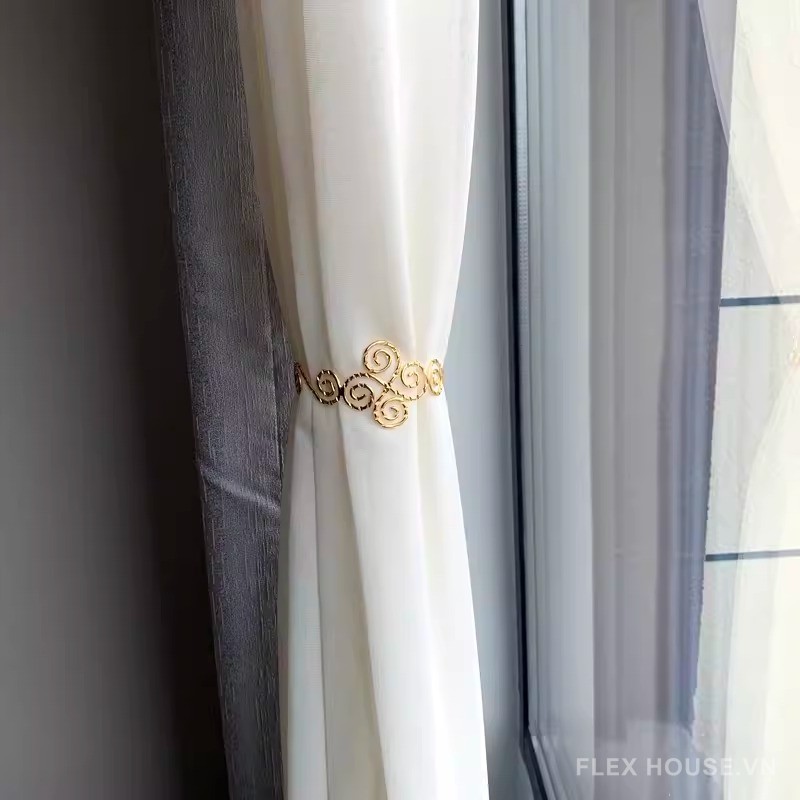 Đai cài rèm cửa màu vàng phong cách châu Âu FSH1184 4