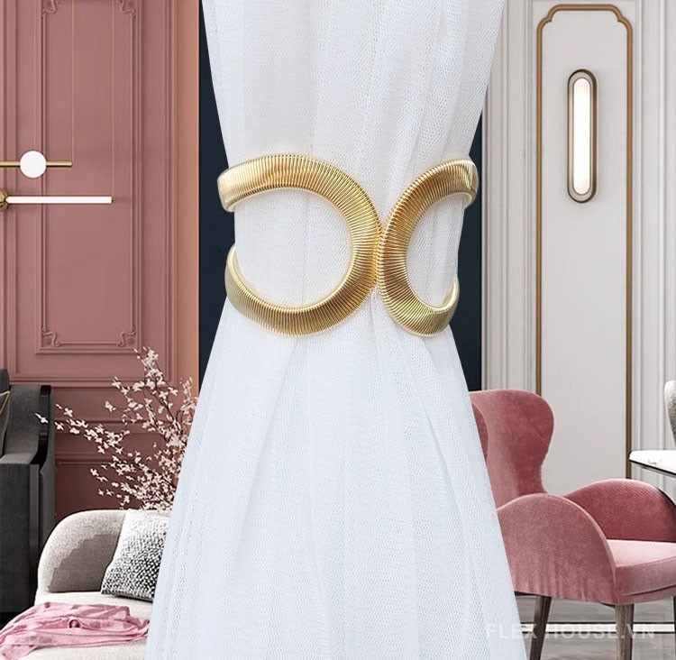 Đai cài rèm hợp kim màu vàng sang trọng FSH2762 8