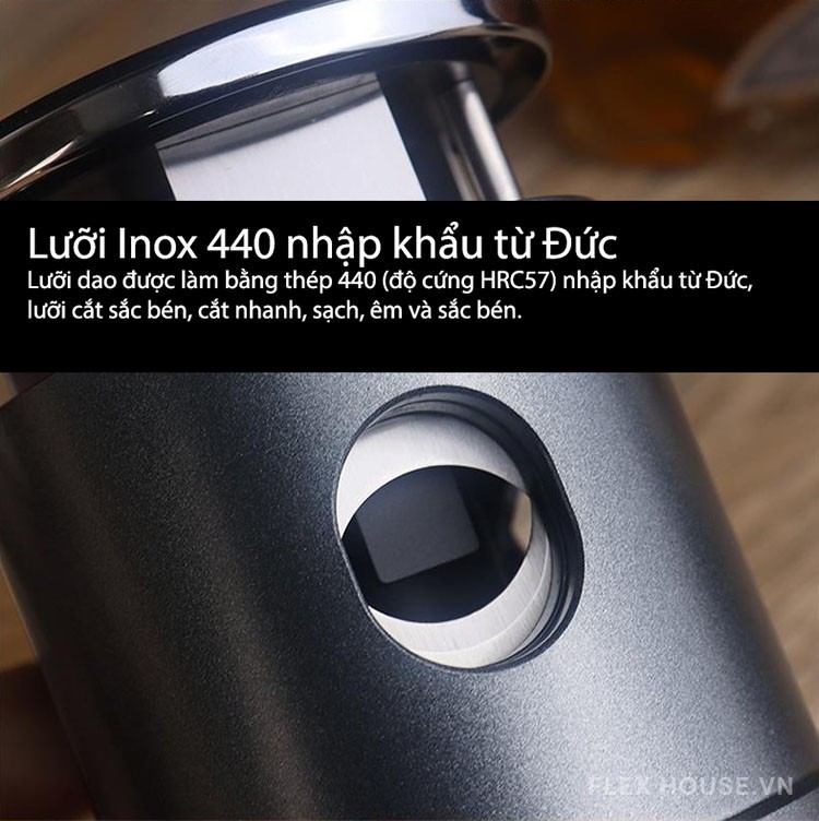 Dao cắt xì gà để bàn 3 lưỡi inox 440 cao cấp MTC935 9