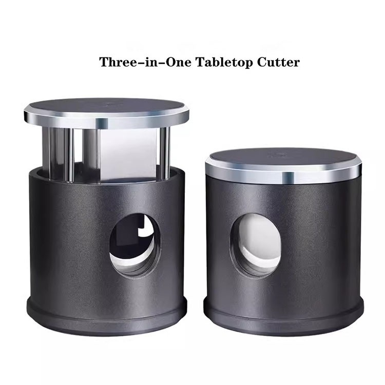 Dao cắt xì gà để bàn 3 lưỡi inox 440 cao cấp MTC935 15