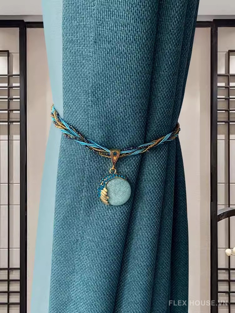 Dây buộc rèm cửa mặt đá phong cách Boho Vintage FSH828 6