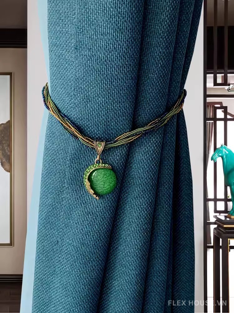 Dây buộc rèm cửa mặt đá phong cách Boho Vintage FSH828 5