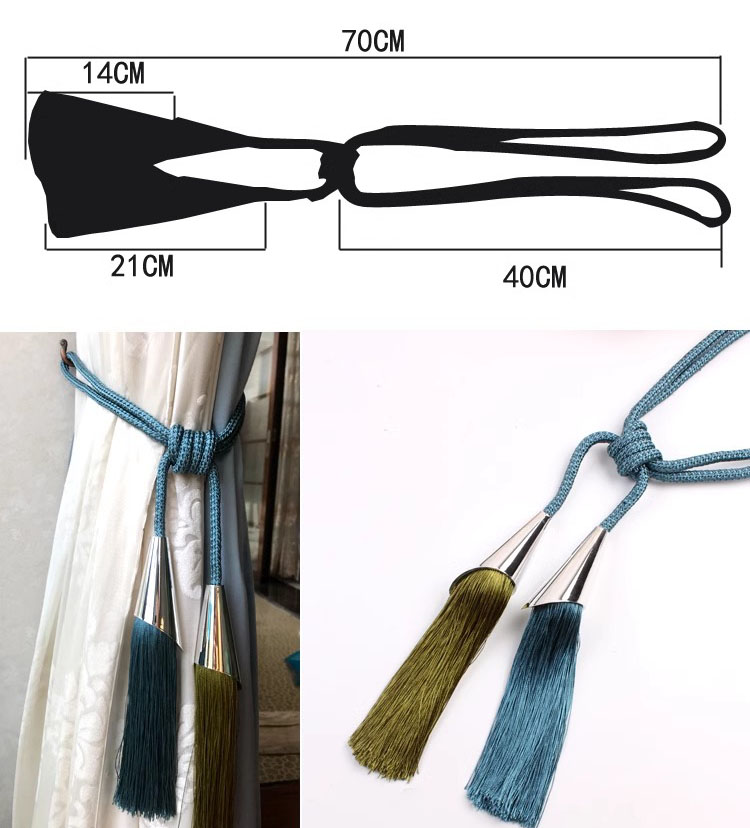 Dây buộc rèm cửa tua rua phối màu cao cấp FSH4962 11