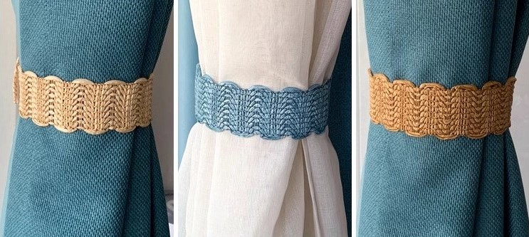 Dây buộc rèm đan thủ công phong cách đồng quê FSH1908 4