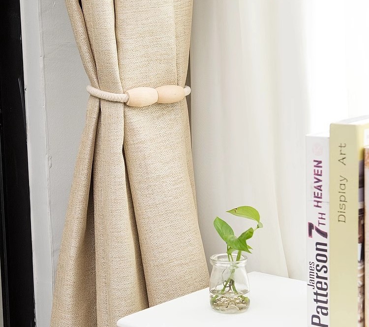 Dây buộc rèm đầu nam châm phối gỗ kiểu Bắc Âu FSH3702 5