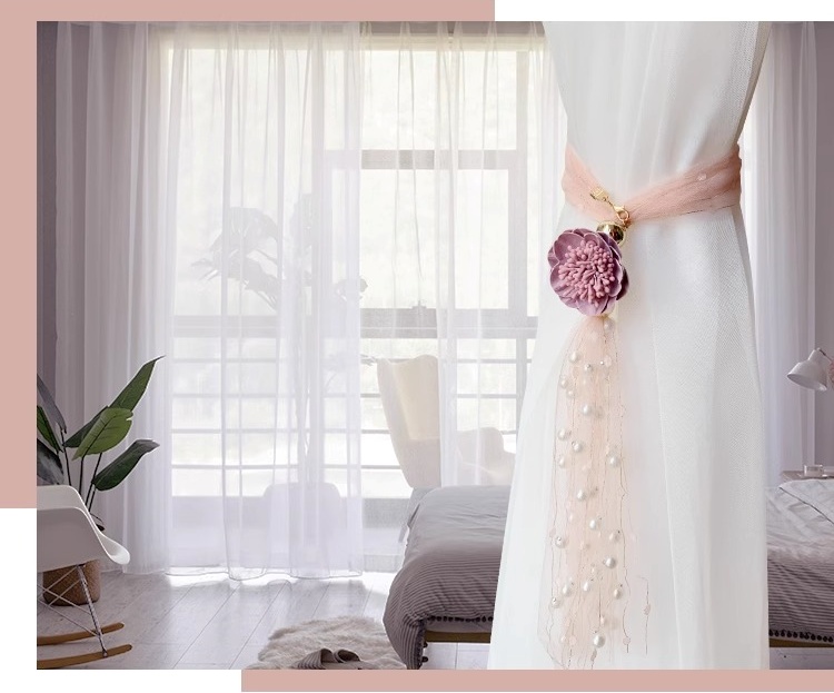 Dây buộc rèm đính hoa phong cách Pastoral FSH7937 8