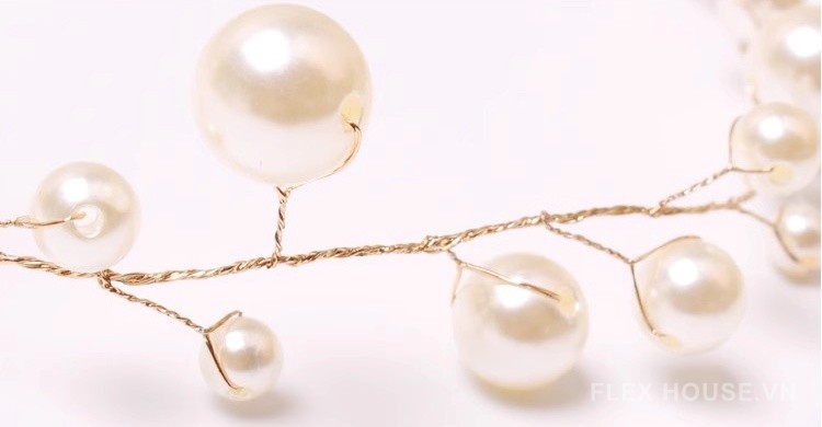 Dây buộc rèm đính ngọc trai kiểu Pháp FSH700 9