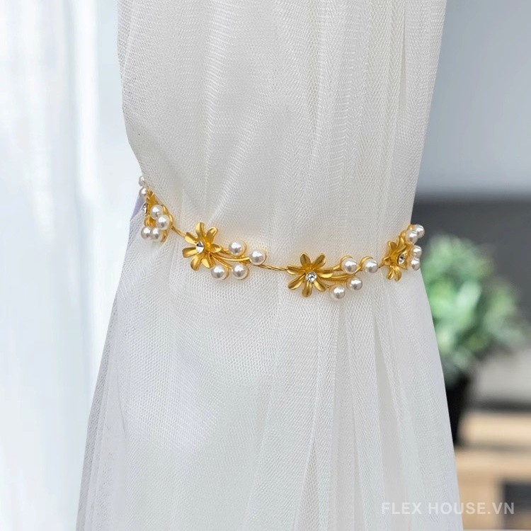 Dây buộc rèm hình vòng hoa nghệ thuật sang trọng FSH4938 5