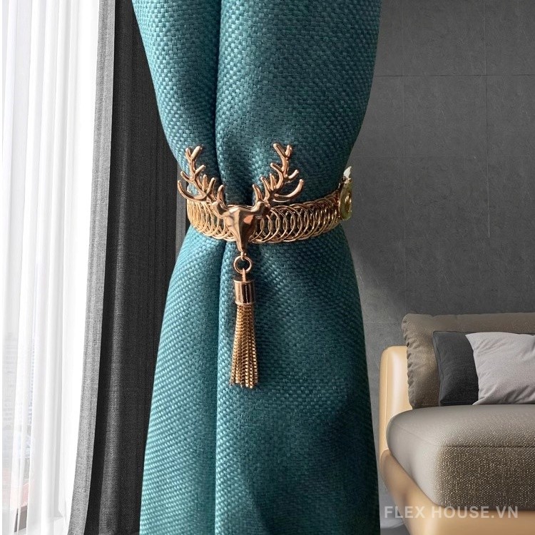 Dây buộc rèm hợp kim sang trọng hình đầu hươu FSH9387 5