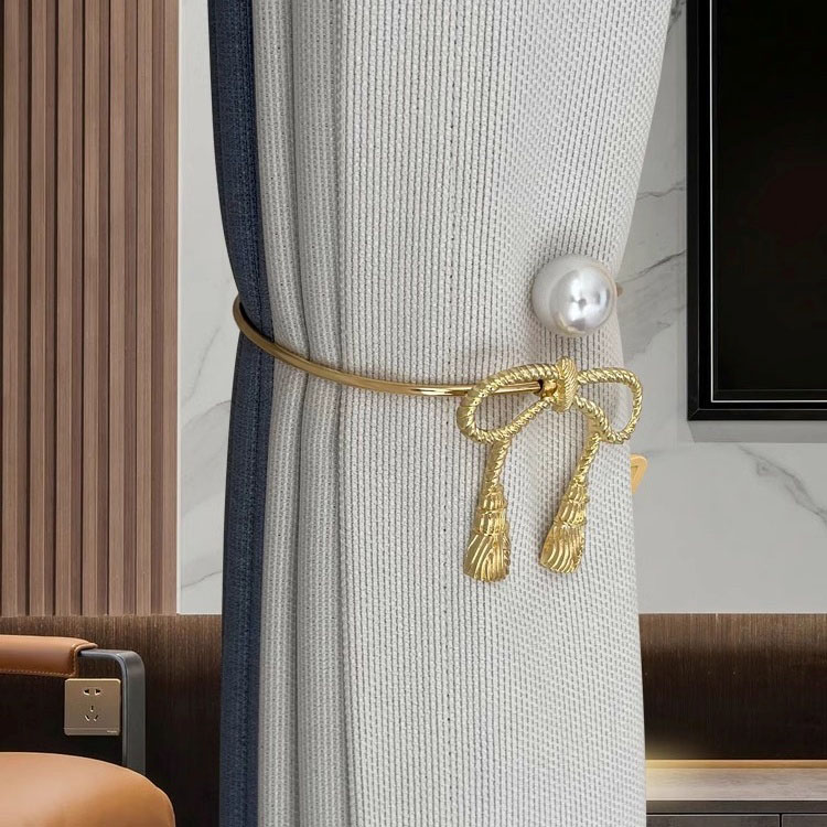 Dây buộc rèm kim loại đính nơ hình tua rua FSH171 7