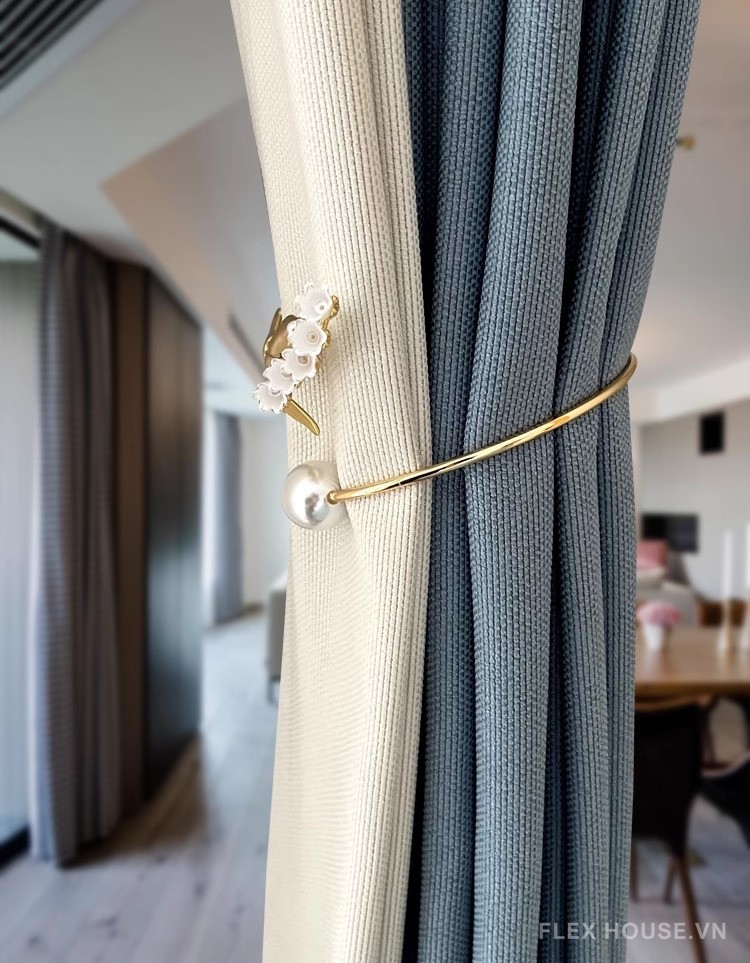 Dây buộc rèm kim loại đóa hoa linh lan nghệ thuật FSH118 4