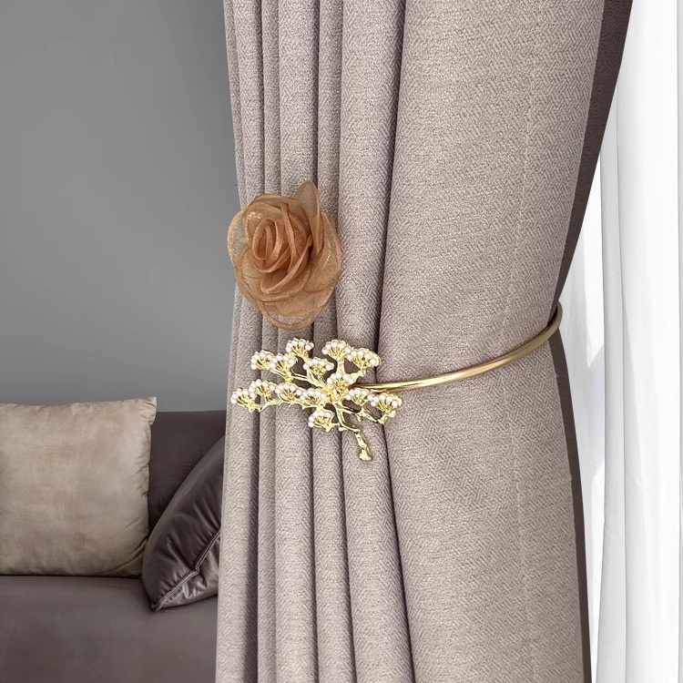Dây buộc rèm kim loại hình cây tùng phối hoa FSH8212 9