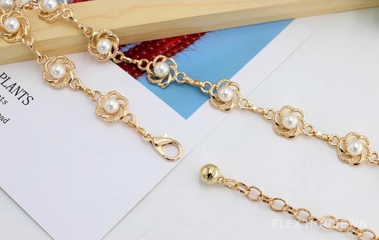Dây buộc rèm kim loại phối ngọc trai tinh tế FSH3734 9