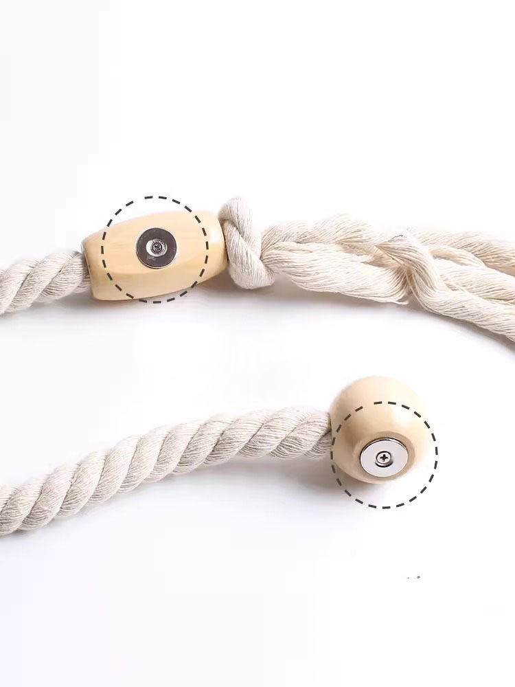 Dây buộc rèm nam châm đầu gỗ kiểu Bắc Âu FSH252 12