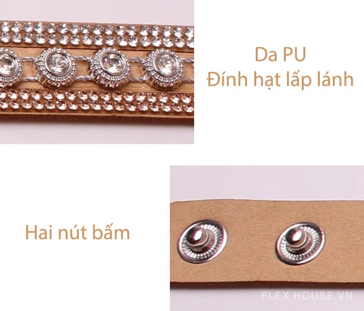 Dây buộc rèm nút bấm bằng da đính hạt hiện đại FSH2688 14
