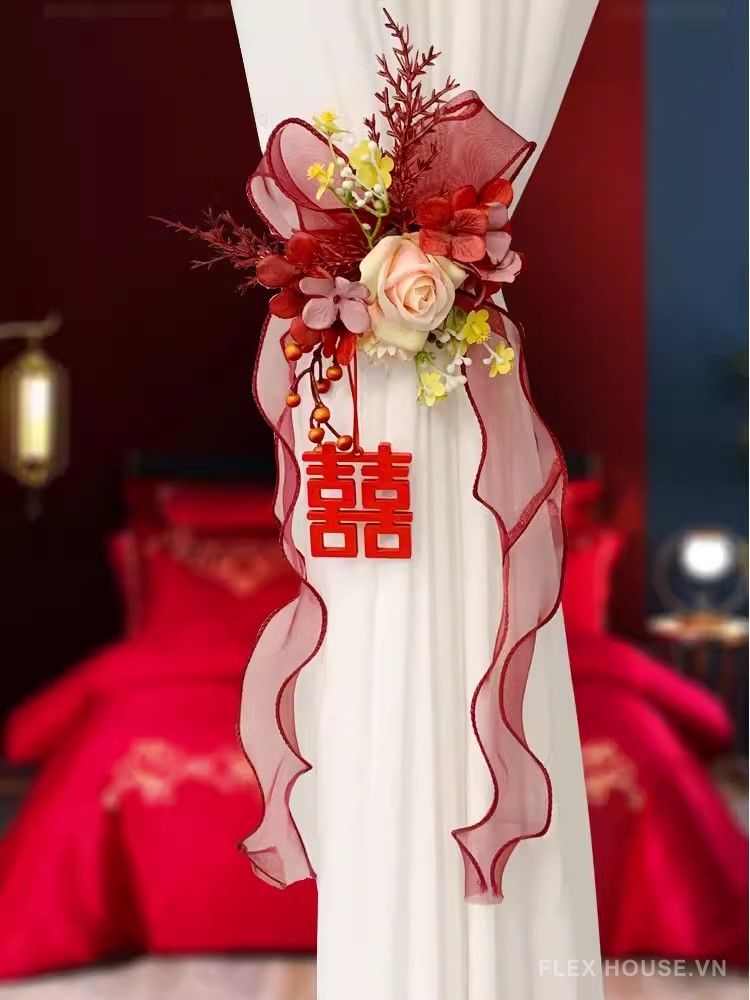 Dây buộc rèm phòng cưới song hỷ lâm môn FSH886 5