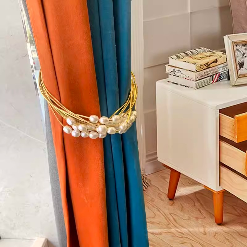 Dây đai buộc rèm phối ngọc trai hiện đại FSH4904 6