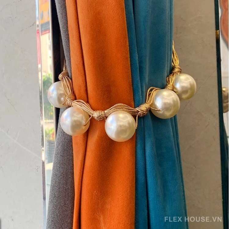 Dây đai buộc rèm phối ngọc trai sang trọng FSH7327 4