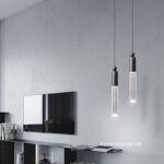 Đèn thả trần bằng đồng chao acrylic tối giản FLM5455 (6)