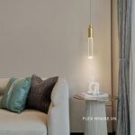 Đèn thả trần bằng đồng chao acrylic tối giản FLM5455 (8)