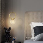 Đèn thả trần bằng pha lê hình cầu tổ ong độc đáo FLM1049