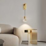 Đèn tường bằng đồng chao acrylic decor sáng tạo FLM101