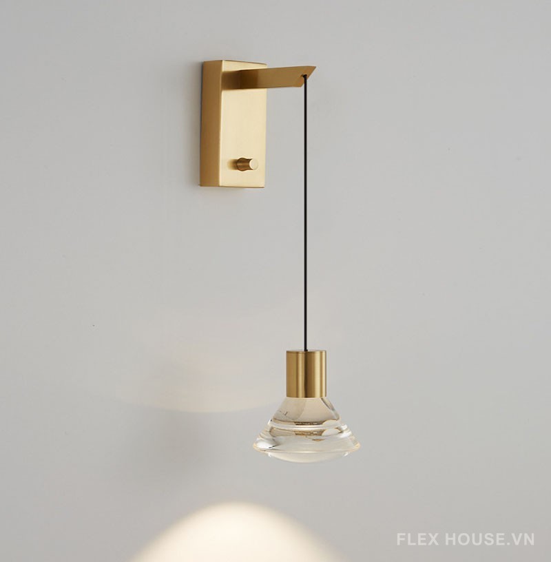 Đèn tường bằng đồng chao acrylic decor sáng tạo FLM101 7