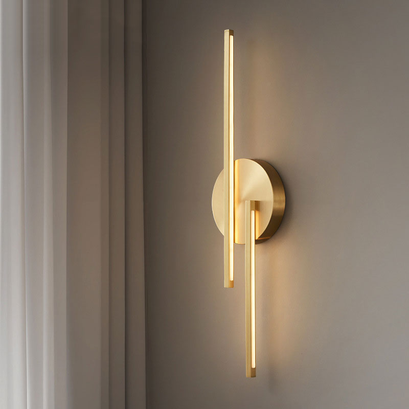 Đèn tường bằng đồng decor thanh đôi độc đáo FLM1091