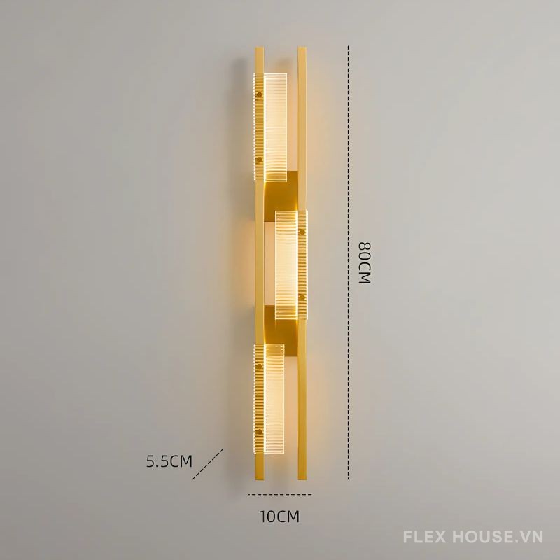 Đèn tường khung đồng decor phòng ngủ FLM962 13
