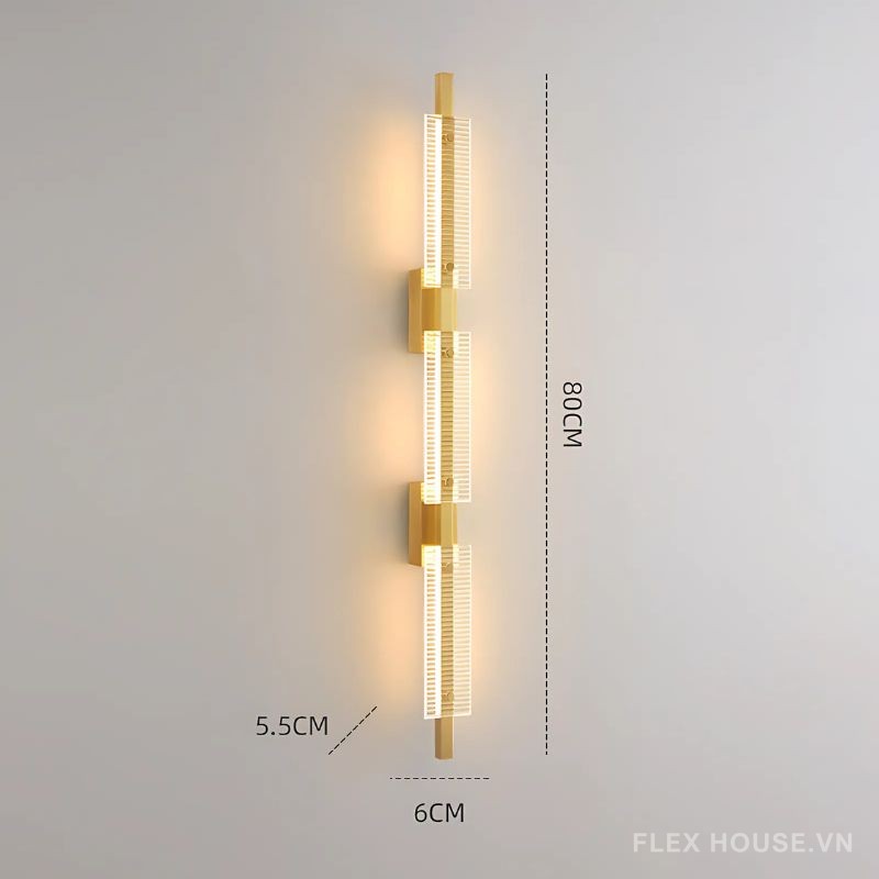Đèn tường trang trí chao sọc thủy tinh ấn tượng FLM172 13