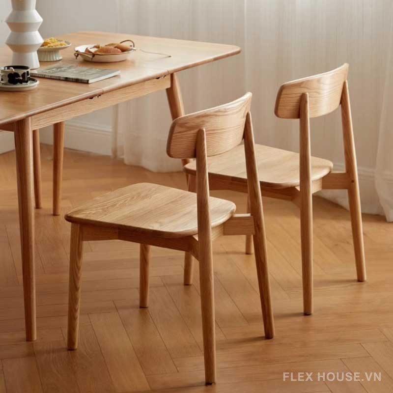 Ghế gỗ bàn ăn phong cách Bắc Âu 
