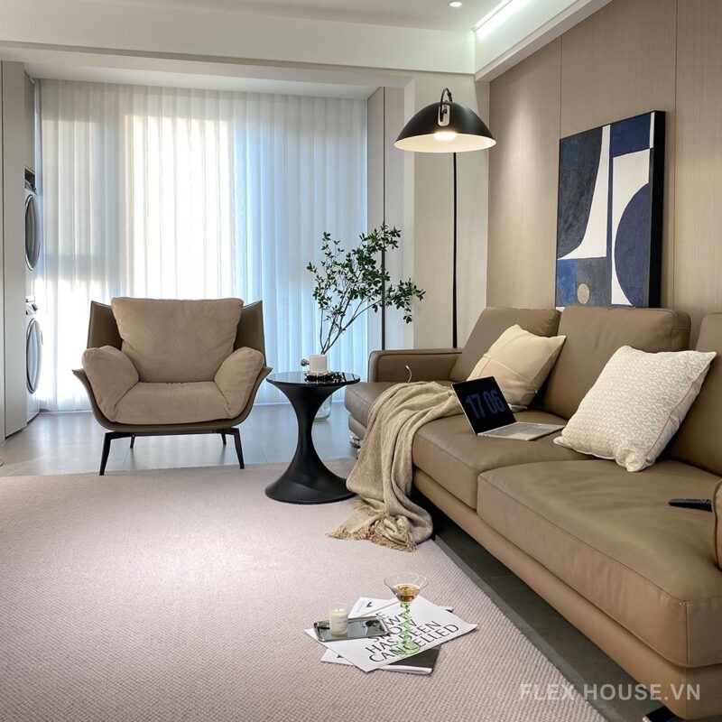 Ghế sofa phòng khách đệm nhung sang trọng kiểu Ý GF630 2