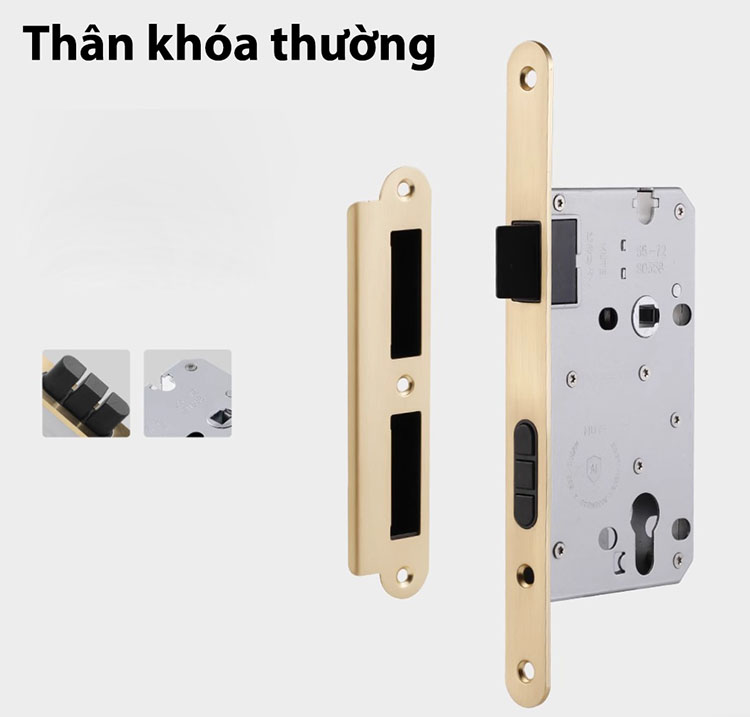 Khóa cửa tay gạt Retro bằng gỗ decor không gian SDM810 12