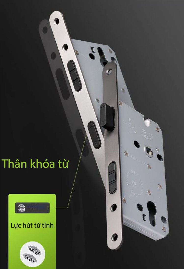 Khóa cửa phòng hợp kim tay gạt lục giác hiện đại SDM895 12