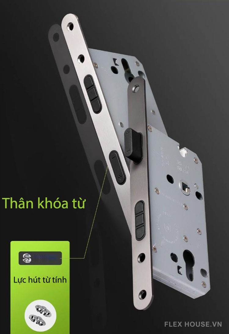 Khóa cửa phòng ngủ hợp kim màu Niken hiện đại SDM715 12