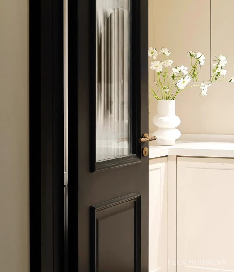 Khóa cửa phòng tay gạt sọc khía phong cách Roman SDM186 10