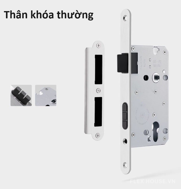 Khóa cửa phòng tay gạt sọc khía phong cách Roman SDM186 13