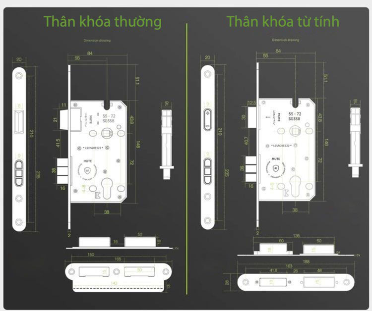Khóa cửa tay gạt Retro bằng gỗ decor không gian SDM810 13