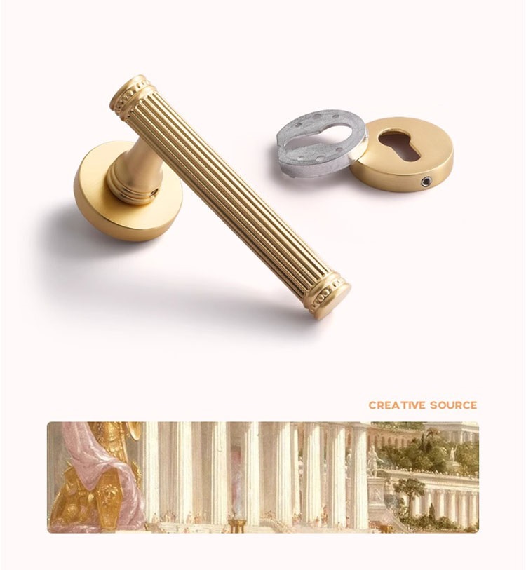 Khóa phân thể tay gạt vân sọc phong cách Roman SDM134 14