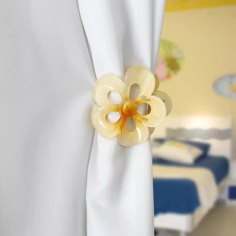 Móc kẹp rèm mỏng hình bông hoa xinh xắn FSH399 9