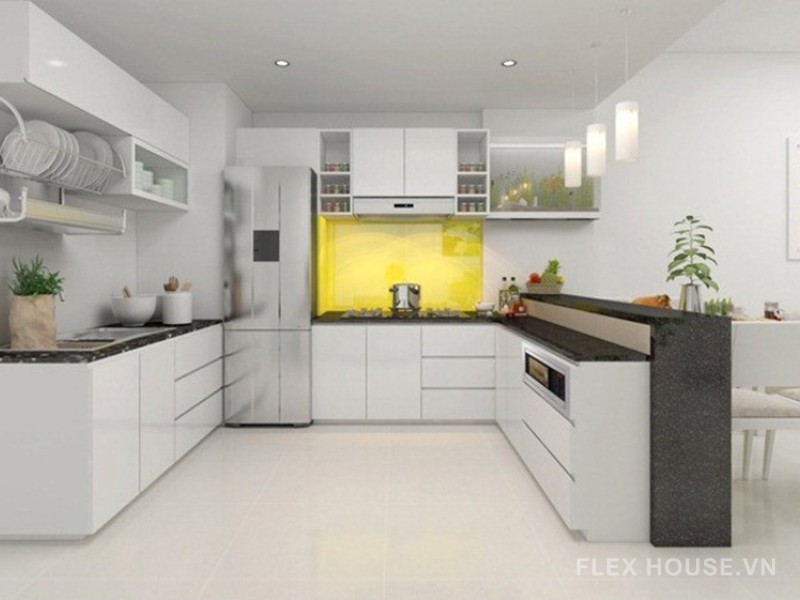 Nên sử dụng nhưng gam màu sáng cho bếp