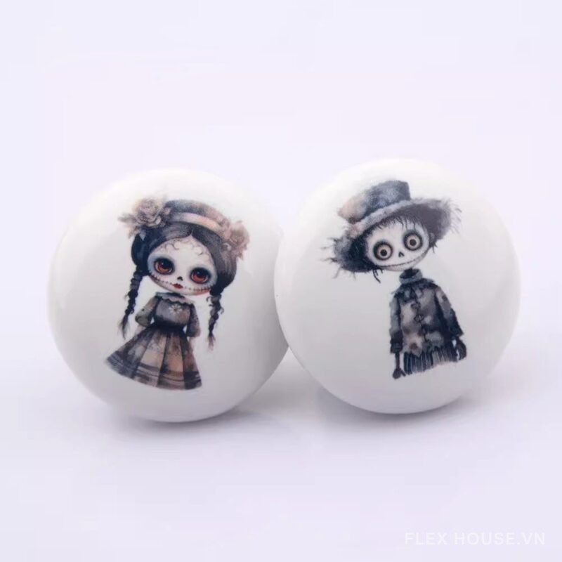 Núm tủ gốm phong cách Gothic chủ đề Halloween YZR19 1