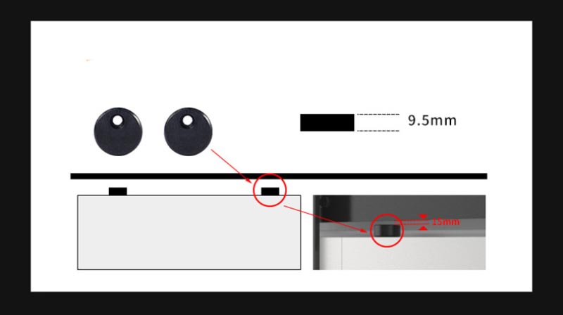 Ray trượt barn door thép carbon kiểu Mỹ RT1455 11